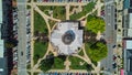 Looking down on Courthouse and The Square in Bloomington Indiana Royalty Free Stock Photo