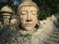 That is the image of lord Buddha face which looking so beautiful Royalty Free Stock Photo