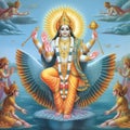 image of lord vishnu generative AI