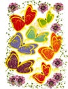 That is the image of lots of colorful butterfly which looks like very attractive