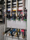 Image of low voltage switchboard copper connection compartment.