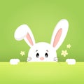 Image with lurking Easter bunny theme 1 Royalty Free Stock Photo