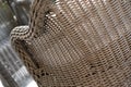 Image of luxury simple rattan garden furniture detail, close-up