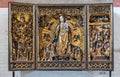 3-image Madonna reredos, Heiligen Geist Hospital, Lubeck, Germany Royalty Free Stock Photo