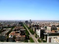 Madrid city overview castellana avenue