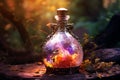 Magic potion bottle magical fairytale world