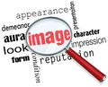 Image Magnifying Glass Appearance Impression Demeanor Words