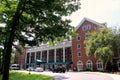 Image of main entrance of the historic Gideon Putnam Hotel,Saratoga Springs,New York,2015 Royalty Free Stock Photo