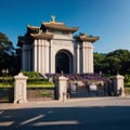 The main gate of the National Taiwan Democracy Memorial Hall is in Taipei. Royalty Free Stock Photo