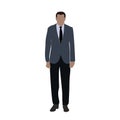 Image of a man in a business suit. 2D image of a person for use as an entourage. Royalty Free Stock Photo