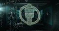 Image of man icon over mathematical equations