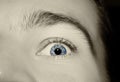 Image of man`s blue eye. Royalty Free Stock Photo