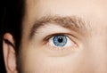 Image of man`s blue eye Royalty Free Stock Photo