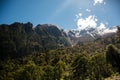 Image of Mansiri Himal range on the Annapurna circuit trek in Nepal. Scenery views of Snow caped peaks of Himalayas Royalty Free Stock Photo