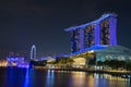 The image of Marina Bay Sands hotel and Art Science Museum Royalty Free Stock Photo