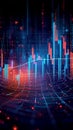 Image Market dynamics abstract image visualizes the complexity of a stock chart