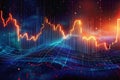 Image Market dynamics abstract image visualizes the complexity of a stock chart