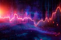 Image Market dynamics abstract image visualizes the complexity of a stock chart