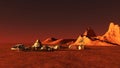 Mars base Royalty Free Stock Photo