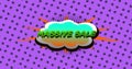 Image of massive sale text over retro vibrant pattern background