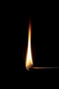 match flame dark background Royalty Free Stock Photo