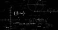 Image of mathematical equations on black background Royalty Free Stock Photo