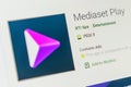 Mediaset Play App Icon. Selective focus.