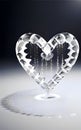 Image of a melting cold ice heart, created with Generative AI technology