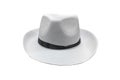 Men`s white hat isolated on white background Royalty Free Stock Photo