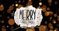 Image of merry christmas text over spots Royalty Free Stock Photo