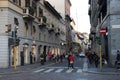 Image of Milan street of fashion in Italy.