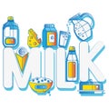 Image of milk and its accompanying components