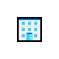 Simple Flat Icon of a Modern Building Royalty Free Stock Photo