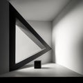 Image of minimalistic black and white photograph generative AI