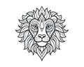 cartoon lion line drawing is featured on a small lion coloring page.