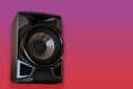 Image of a modern speaker isolated over gradient color background for copy paste space concept Royalty Free Stock Photo