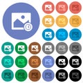 Image modified time alternate round flat multi colored icons