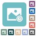 Image modified time alternate rounded square flat icons