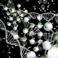 Image of molecular structure and chain of dna close up Royalty Free Stock Photo