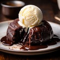 image of a molten chocolate lava cake