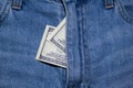 Image of money jeans background