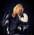 Image of motorcyclist Royalty Free Stock Photo