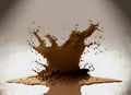 Image of mud splashing on the ground Royalty Free Stock Photo