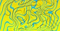 Image of multiple 3d turquoise and yellow glowing liquid shapes waving swirling and flowing smoo