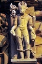 Image of Nandi ( is the bull vahana of the Hindu god Shiva) carved on the wall of Vamana Temple at Khajuraho