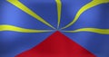 Image of national flag of reunion waving