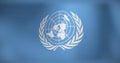 Image of national flag of unicef waving Royalty Free Stock Photo