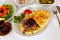 A traditional Turkish dish called Shish Kefte Royalty Free Stock Photo