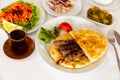 A traditional Turkish dish called Shish Kefte Royalty Free Stock Photo