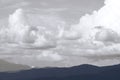 Mountain view with clouds in the sky Royalty Free Stock Photo